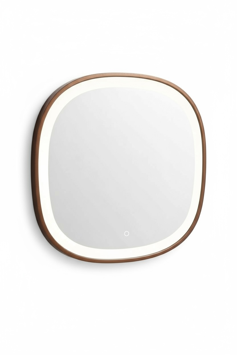 Orga Teak led mirror